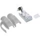 InLine InLine® crimp plugs Cat.6A RJ45 shielded, with bend protection and insertion guide, grey, 100pcs. pack