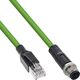 InLine InLine® Industrial network cable, M12 4-pin D-coded male plug to RJ45, PUR 2m