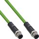 InLine InLine® Industrial network cable, M12 4-pin D-coded male/male, PUR 15m