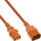 Kabel zasilający InLine InLine® Power cable extension, C13 to C14, orange, 0.5m