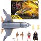 DC Comics Black Adam Juodas ADAM kosminis laivas su Juodas Adam ir Hawkman figūrėlėmis, 6064871