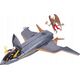 DC Comics Black Adam Juodas ADAM kosminis laivas su Juodas Adam ir Hawkman figūrėlėmis, 6064871
