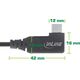 Kabel USB InLine InLine® USB4 cable, USB Type-C, one side angled, PD 240W, 8K60Hz, TPE black, 0.5m