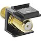 InLine Keystone installation adapter, connection coupling for satellite cable, 2x F-sockets, white