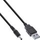 InLine InLine® USB DC power adapter cable, USB A male plug to DC plug 3.5x1.35mm, black, 3m