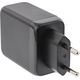 InLine InLine® USB PD power supply, GaN charger, 3-port, Dual USB-C + USB-A, 65W, black