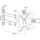 InLine InLine® Basic wall mount, for flat screen TV 58-107cm (23-42"), up to 40cm wall distance, max. 25kg