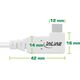 InLine InLine® USB4 cable, USB Type-C, one side angled, PD 240W, 8K60Hz, TPE white, 1.5m