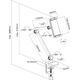 Stojak InLine InLine® Tablet holder with table clamp, up to 12.9", black