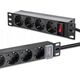 Listwa zasilająca Qoltec Listwa zasilajšca PDU do RACK 10' | 1U | 16A | 4xSchuko | 1.8m