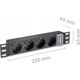 Listwa zasilająca Qoltec Listwa zasilajšca PDU do RACK 10' | 1U | 16A | 4xSchuko | 1.8m