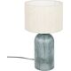 Lampa stołowa szklana niebieska 42 cm