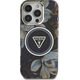 Etui Guess Glitter Flowers Triangle       Buttons MagSafe do iPhone 16 Pro Max czarny