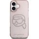 Etui Karl Lagerfeld IML Rhinestones Karl  Head do iPhone 16 różowy