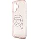 Etui Karl Lagerfeld IML Rhinestones Karl  Head do iPhone 16 różowy