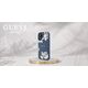 Etui Guess Grained Printed Flower         Pattern MagSafe do iPhone 16 niebieski