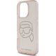 Etui Karl Lagerfeld IML Rhinestones Karl  Head do iPhone 16 Pro różowy