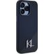 Etui Karl Lagerfeld Silicone Shadow       Metal Initial MagSafe do iPhone 15 Pro czarny