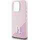 Etui Karl Lagerfeld Silicone Shadow       Metal Initial MagSafe do iPhone 15 Pro różowy