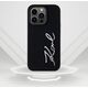 Etui Karl Lagerfeld Silicone Metal        Script Logo do iPhone 14 Pro czarny