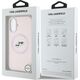 Etui Karl Lagerfeld Silicone Double       Heads And Circle MagSafe do iPhone 16 różowy