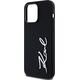 Etui Karl Lagerfeld Silicone Metal        Script Logo do iPhone 14 Pro Max czarny