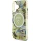 Etui Guess Glitter Flowers Triangle       Buttons MagSafe do iPhone 16 zielony