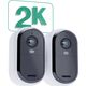 Kamera IP Arlo Arlo Essential 2K outdoor camera, surveillance camera (white/black, set of 2, WLAN, 4 MP)