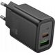 HOCO ładowarka sieciowa USB A + Typ C PD QC3.0 3A 30W N63 czarna