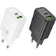 HOCO ładowarka sieciowa USB A + Typ C PD QC3.0 3A 30W N63 czarna