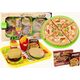 LeanToys Zestaw Fast Food Pizza Burgery Frytki Akcesoria Dla Dzieci 24 ele.