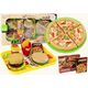 LeanToys Zestaw Fast Food Pizza Burgery Frytki Akcesoria Dla Dzieci 24 ele.
