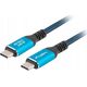 KABEL USB-C M/M USB4 2M 240W 8K 60HZ CZARNO-NIEBIESKI LANBERG