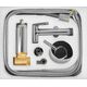 Bateria bidetowa Rea Loop Lungo podtynkowa chrom