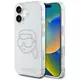 Karl Lagerfeld IML Rhinestones Karl Head Apple iPhone 16 clear