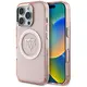 Guess IML Metal Mountain Logo MagSafe Apple iPhone 16 Pro pink