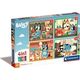 Clementoni CLE puzzle 4w1 SuperKolor Bluey 21530