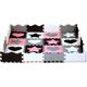 NILS Fun MD03 MATA DZIECIĘCA PUZZLE KOJEC PINK HEARTS 36 ELEMENTÓW 140x140CM NILS FUN