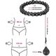 HMS ZESTAW HULA HOP HHW12 BLACK Z WYPUSTKAMI I OBCIĄŻNIKIEM HMS + PAS BR163 BLACK PLUS SIZE
