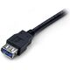 Kabel USB StarTech USB-A - USB-A 2 m Czarny (USB3SEXT2MBK)