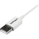 Kabel USB StarTech USB-A - microUSB 2 m Biały (USBPAUB2MW)