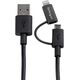 Kabel USB StarTech USB-A - microUSB + Lightning 1 m Czarny (LTUB1MBK)