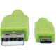 Kabel USB Manhattan USB-A - 1 m Czarny Zielony (394062)