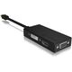 Adapter AV Icy Box DisplayPort Mini - HDMI - D-Sub (VGA) - DVI-I czarny (IB-AC1032)