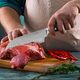 Orion Nóż kuchenny stalowy azjatycki do siekania Santoku 33 cm
