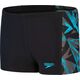 Speedo Dziecięce bokserki kąpielowe Speedo HYPERBOOM PNL ASHT JM black/bolt/dove grey rozmiar 7-8