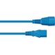 Kabel zasilający Alcasa kabelmeister Kaltgeräteverlängerung C14 an C14 blau 5m
