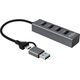 HUB USB MicroConnect USB 3.0 Hub 4-Port με USB-C
