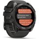 Ρολόι Garmin fēnix® 8 – 51mm AMOLED Sapphire Carbon grey DLC με μαύρο/γκρι σιλικόνης λουράκι