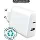 Φορτιστής eStuff eSTUFF ES637031-BULK φορτιστής για φορητές συσκευές Smartphone Λευκό Εναλλασσόμενο ρεύμα Γρήγορη φόρτιση Εσωτερική